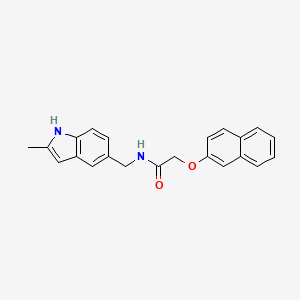 molecular formula C22H20N2O2 B2900383 N-((2-methyl-1H-indol-5-yl)methyl)-2-(naphthalen-2-yloxy)acetamide CAS No. 852136-68-6