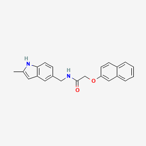 N-((2-methyl-1H-indol-5-yl)methyl)-2-(naphthalen-2-yloxy)acetamide