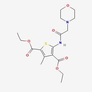 Diethyl 3-methyl-5-(2-morpholinoacetamido)thiophene-2,4-dicarboxylate