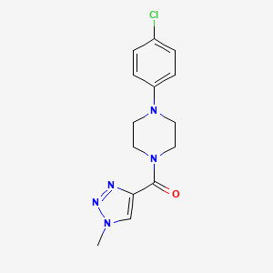 (4-(4-chlorophenyl)piperazin-1-yl)(1-methyl-1H-1,2,3-triazol-4-yl)methanone