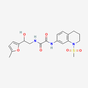 B2900406 N1-(2-hydroxy-2-(5-methylfuran-2-yl)ethyl)-N2-(1-(methylsulfonyl)-1,2,3,4-tetrahydroquinolin-7-yl)oxalamide CAS No. 1251552-91-6