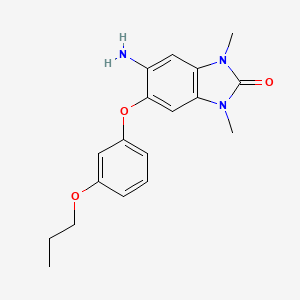 5-Amino-1,3-dimethyl-6-(3-propoxyphenoxy)-1H-benzo[d]imidazol-2(3H)-one