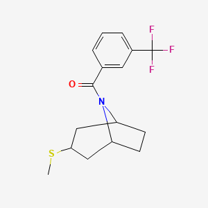 ((1R,5S)-3-(methylthio)-8-azabicyclo[3.2.1]octan-8-yl)(3-(trifluoromethyl)phenyl)methanone