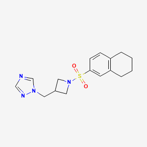 1-((1-((5,6,7,8-tetrahydronaphthalen-2-yl)sulfonyl)azetidin-3-yl)methyl)-1H-1,2,4-triazole