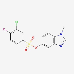 1-methyl-1H-benzo[d]imidazol-5-yl 3-chloro-4-fluorobenzenesulfonate