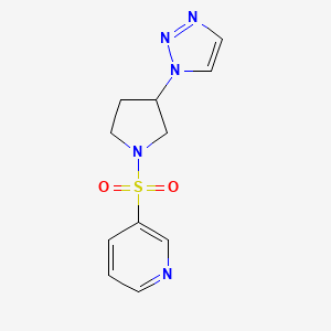 3-((3-(1H-1,2,3-triazol-1-yl)pyrrolidin-1-yl)sulfonyl)pyridine