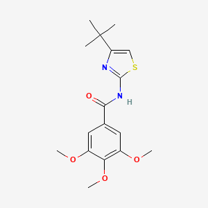molecular formula C17H22N2O4S B2900452 N-(4-tert-butyl-1,3-thiazol-2-yl)-3,4,5-trimethoxybenzamide CAS No. 314768-61-1