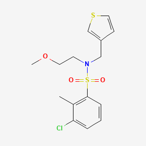 3-chloro-N-(2-methoxyethyl)-2-methyl-N-(thiophen-3-ylmethyl)benzenesulfonamide
