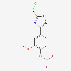 5-(Chloromethyl)-3-[4-(difluoromethoxy)-3-methoxyphenyl]-1,2,4-oxadiazole
