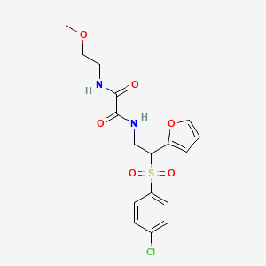 N1-(2-((4-chlorophenyl)sulfonyl)-2-(furan-2-yl)ethyl)-N2-(2-methoxyethyl)oxalamide