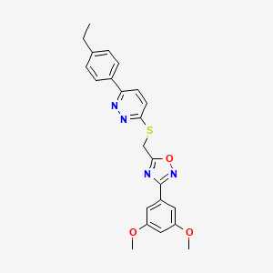 3-({[3-(3,5-Dimethoxyphenyl)-1,2,4-oxadiazol-5-yl]methyl}sulfanyl)-6-(4-ethylphenyl)pyridazine