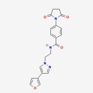 4-(2,5-dioxopyrrolidin-1-yl)-N-(2-(4-(furan-3-yl)-1H-pyrazol-1-yl)ethyl)benzamide