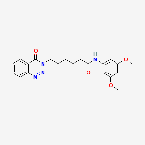 molecular formula C21H24N4O4 B2900483 N-(3,5-dimethoxyphenyl)-6-(4-oxo-3,4-dihydro-1,2,3-benzotriazin-3-yl)hexanamide CAS No. 880811-36-9