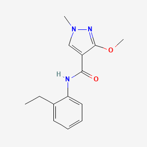 molecular formula C14H17N3O2 B2900494 N-(2-ethylphenyl)-3-methoxy-1-methyl-1H-pyrazole-4-carboxamide CAS No. 1014088-18-6