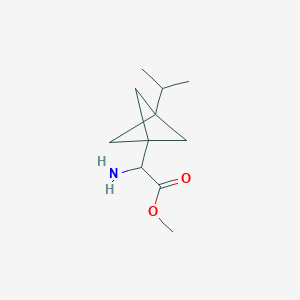 molecular formula C11H19NO2 B2900498 methyl 2-amino-2-[3-(propan-2-yl)bicyclo[1.1.1]pentan-1-yl]acetate CAS No. 2287261-29-2