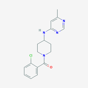 molecular formula C17H19ClN4O B2900508 N-[1-(2-chlorobenzoyl)piperidin-4-yl]-6-methylpyrimidin-4-amine CAS No. 2415571-46-7