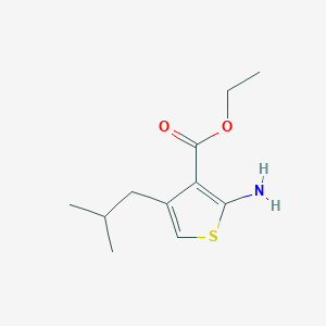 molecular formula C11H17NO2S B2900522 Ethyl 2-amino-4-(2-methylpropyl)thiophene-3-carboxylate CAS No. 72965-15-2