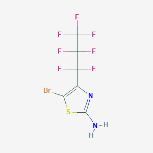 B2900528 5-Bromo-4-(heptafluoropropyl)-1,3-thiazol-2-amine CAS No. 1381762-52-2