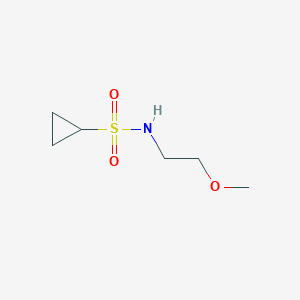 molecular formula C6H13NO3S B2900531 N-(2-methoxyethyl)cyclopropanesulfonamide CAS No. 1235322-66-3