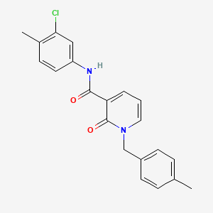 molecular formula C21H19ClN2O2 B2900533 N-(3-chloro-4-methylphenyl)-1-[(4-methylphenyl)methyl]-2-oxo-1,2-dihydropyridine-3-carboxamide CAS No. 946378-34-3