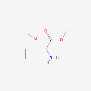 molecular formula C8H15NO3 B2900538 Methyl 2-amino-2-(1-methoxycyclobutyl)acetate CAS No. 2167800-20-4
