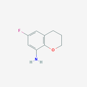 molecular formula C9H10FNO B2900577 6-Fluoro-3,4-dihydro-2h-1-benzopyran-8-amine CAS No. 212845-61-9
