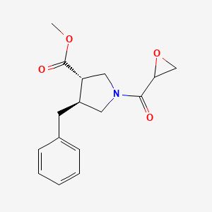 molecular formula C16H19NO4 B2900578 Methyl (3S,4S)-4-benzyl-1-(oxirane-2-carbonyl)pyrrolidine-3-carboxylate CAS No. 2411183-41-8