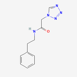 molecular formula C11H13N5O B2900585 N-phenethyl-2-(1H-1,2,3,4-tetraazol-1-yl)acetamide CAS No. 91747-75-0