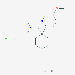 molecular formula C13H22Cl2N2O B2900607 (1-(5-Methoxypyridin-2-yl)cyclohexyl)methanamine dihydrochloride CAS No. 2567497-95-2