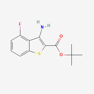 molecular formula C13H14FNO2S B2900623 Tert-butyl 3-amino-4-fluoro-1-benzothiophene-2-carboxylate CAS No. 2248335-45-5