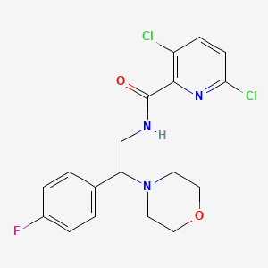 molecular formula C18H18Cl2FN3O2 B2900626 3,6-dichloro-N-[2-(4-fluorophenyl)-2-(morpholin-4-yl)ethyl]pyridine-2-carboxamide CAS No. 1119210-95-5