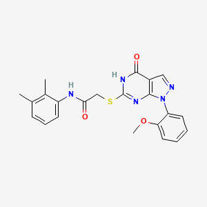 molecular formula C22H21N5O3S B2900644 N-(2,3-dimethylphenyl)-2-((1-(2-methoxyphenyl)-4-oxo-4,5-dihydro-1H-pyrazolo[3,4-d]pyrimidin-6-yl)thio)acetamide CAS No. 946200-66-4