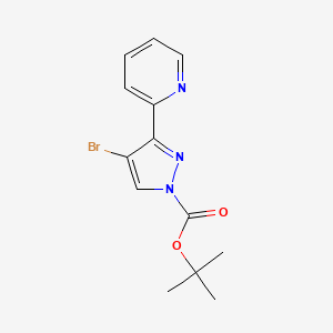 molecular formula C13H14BrN3O2 B2900651 Tert-butyl 4-bromo-3-pyridin-2-ylpyrazole-1-carboxylate CAS No. 2287271-10-5