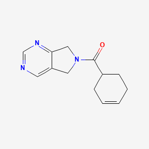 molecular formula C13H15N3O B2900652 6-(cyclohex-3-ene-1-carbonyl)-5H,6H,7H-pyrrolo[3,4-d]pyrimidine CAS No. 1448035-13-9