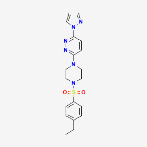 B2900661 3-(4-((4-ethylphenyl)sulfonyl)piperazin-1-yl)-6-(1H-pyrazol-1-yl)pyridazine CAS No. 1014091-62-3