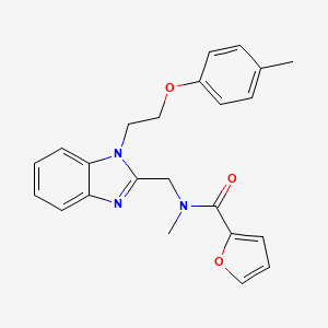 molecular formula C23H23N3O3 B2900668 N-methyl-N-({1-[2-(4-methylphenoxy)ethyl]-1H-1,3-benzodiazol-2-yl}methyl)furan-2-carboxamide CAS No. 919977-23-4