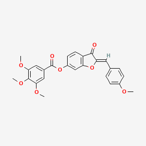 (Z)-2-(4-methoxybenzylidene)-3-oxo-2,3-dihydrobenzofuran-6-yl 3,4,5-trimethoxybenzoate