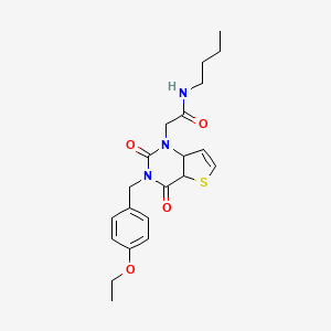 N-butyl-2-{3-[(4-ethoxyphenyl)methyl]-2,4-dioxo-1H,2H,3H,4H-thieno[3,2-d]pyrimidin-1-yl}acetamide