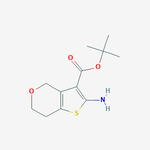 molecular formula C12H17NO3S B2900720 tert-butyl 2-amino-4H,6H,7H-thieno[3,2-c]pyran-3-carboxylate CAS No. 2172253-53-9