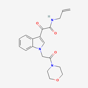 molecular formula C19H21N3O4 B2900725 N-allyl-2-(1-(2-morpholino-2-oxoethyl)-1H-indol-3-yl)-2-oxoacetamide CAS No. 872855-46-4