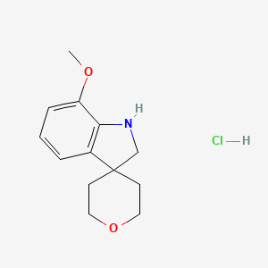 7-Methoxy-1,2-dihydrospiro[indole-3,4'-oxane]hydrochloride