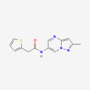 B2900779 N-(2-methylpyrazolo[1,5-a]pyrimidin-6-yl)-2-(thiophen-2-yl)acetamide CAS No. 1797328-87-0