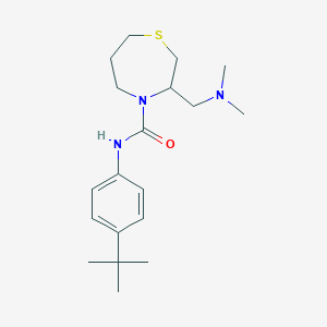 molecular formula C19H31N3OS B2900781 N-(4-TERT-BUTYLPHENYL)-3-[(DIMETHYLAMINO)METHYL]-1,4-THIAZEPANE-4-CARBOXAMIDE CAS No. 1428365-47-2