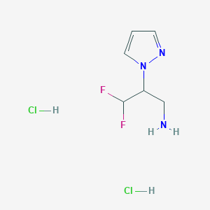 3,3-Difluoro-2-(1H-pyrazol-1-yl)propan-1-amine dihydrochloride