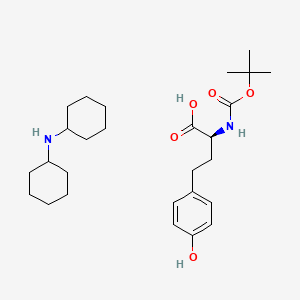 molecular formula C27H44N2O5 B2900869 N-cyclohexylcyclohexanamine;(2S)-4-(4-hydroxyphenyl)-2-[(2-methylpropan-2-yl)oxycarbonylamino]butanoic acid CAS No. 126825-16-9; 198473-95-9