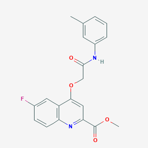 molecular formula C20H17FN2O4 B2900899 METHYL 6-FLUORO-4-{[(3-METHYLPHENYL)CARBAMOYL]METHOXY}QUINOLINE-2-CARBOXYLATE CAS No. 1359500-06-3