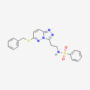 B2900965 N-[2-(6-benzylsulfanyl-[1,2,4]triazolo[4,3-b]pyridazin-3-yl)ethyl]benzenesulfonamide CAS No. 872996-93-5