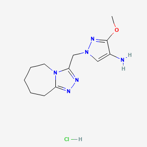 3-Methoxy-1-(6,7,8,9-tetrahydro-5H-[1,2,4]triazolo[4,3-a]azepin-3-ylmethyl)-1h-pyrazol-4-amine hydrochloride