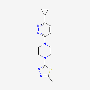 2-[4-(6-Cyclopropylpyridazin-3-yl)piperazin-1-yl]-5-methyl-1,3,4-thiadiazole