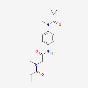 N-Methyl-N-[4-[[2-[methyl(prop-2-enoyl)amino]acetyl]amino]phenyl]cyclopropanecarboxamide